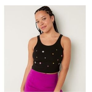 Victorias Secret Pink Daisy Crop Tank XL